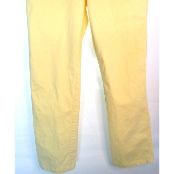 Dana Buchman Women's Yellow Mid Rise Straight Leg Zip Stretch Pants Size 4 - Picture 3 of 9